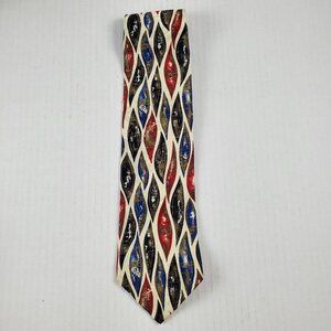 The‎ Shirt Broker Denver Men's Vintage 1970s Mod Art Print 100% Silk Neck Tie